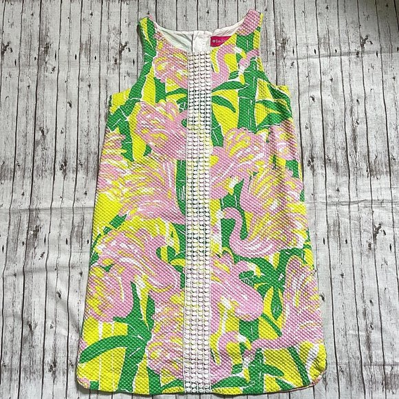 Lilly Pulitzer for Target Other - Lily Pulitzer For Target Fan Dance Flamingo Sleeveless Dress Girl Sz US L 10-12